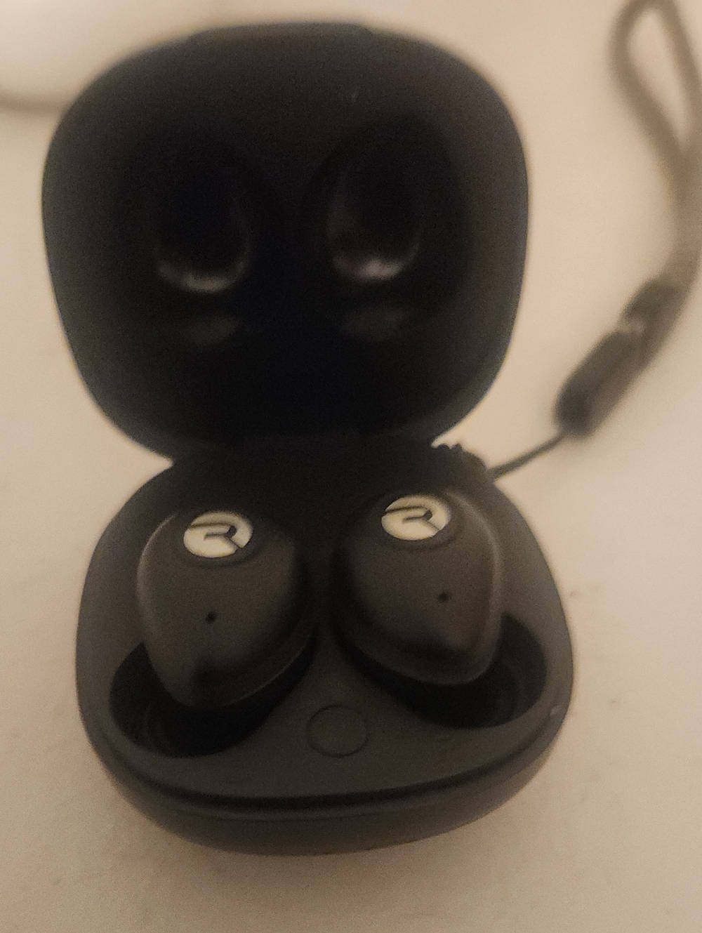Compact True Wireless Earbuds in Black with Charging Case